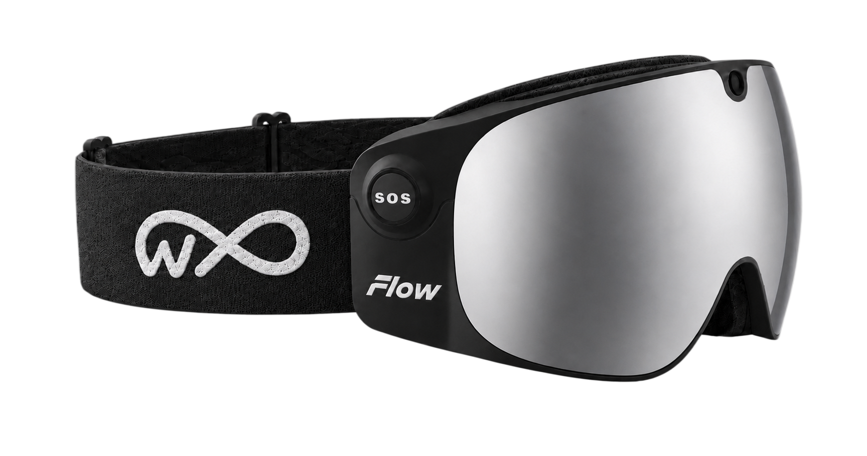 Flow S — black colorway with silver lens