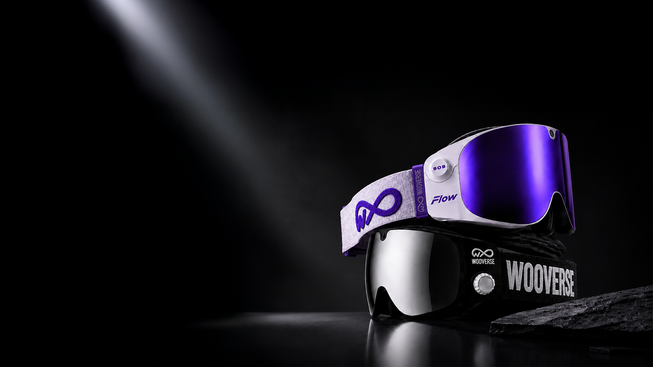 Flow S smart ski goggles — both colorways